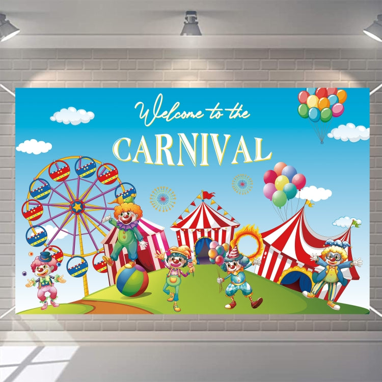 Animal Theme Carnival Banner Decoration with Circus Background