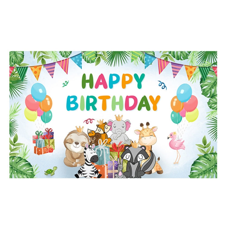 Animal Birthday Theme Backdrop Cloth - Set of 2 (180x90cm)