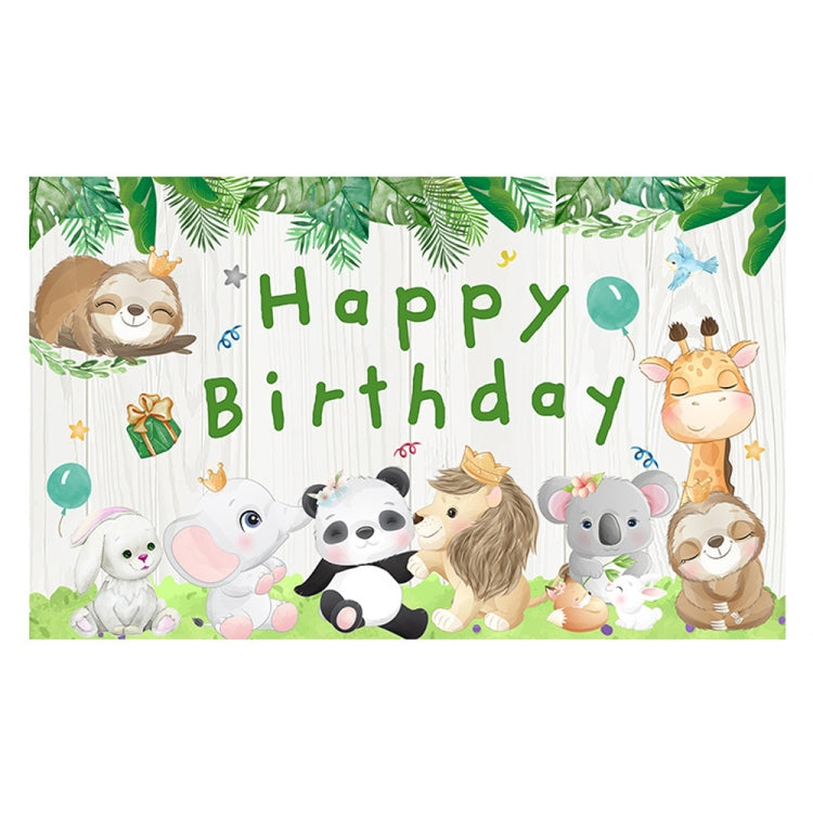 Animal Birthday Theme Backdrop Cloth - Set of 2 Pieces (180x90cm)