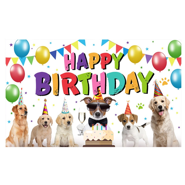 2-Piece Animal Birthday Theme Backdrop Cloth - 180x90cm - Party Decoration