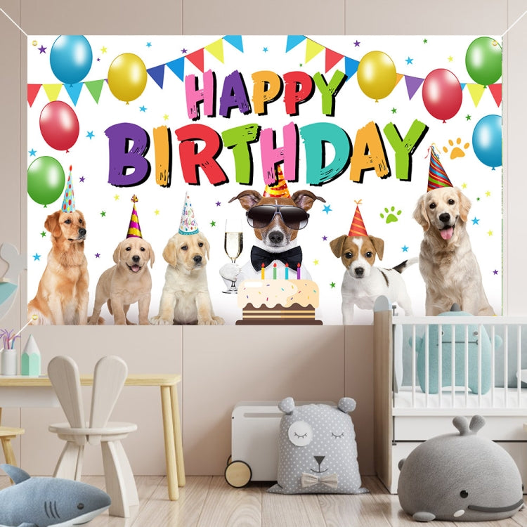 2-Piece Animal Birthday Theme Backdrop Cloth - 180x90cm - Party Decoration