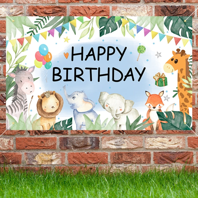 180x110cm 2pcs Animal Birthday Theme Backdrop Cloth Party Decoration