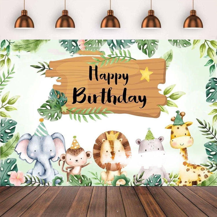 Animal Kids Birthday Party Backdrop Tapestry - 180x110cm