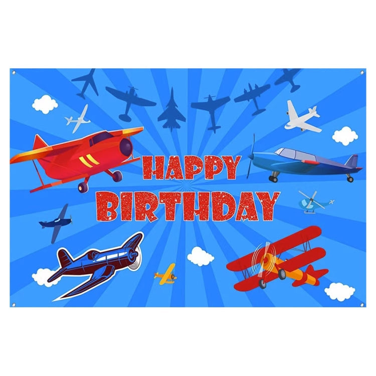 Airplane Themed Birthday Background Cloth - 180x120cm