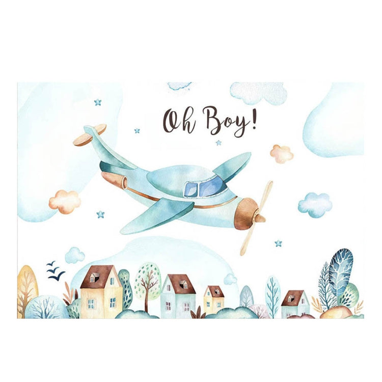 Aircraft Theme Birthday Background Cloth - 180x120cm