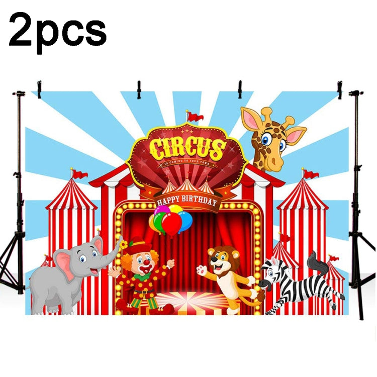 Circus Carnival Party Decorations Banner Set of 2 - Birthday Photography Backdrop 180 x 110cm