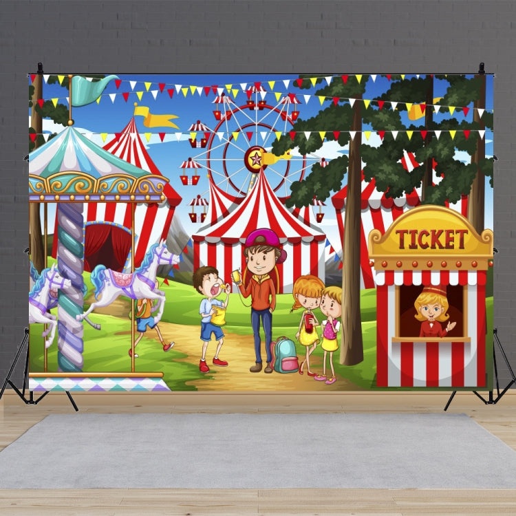 Circus Amusement Park Ferris Wheel Photography Background Cloth - 150 x 100cm