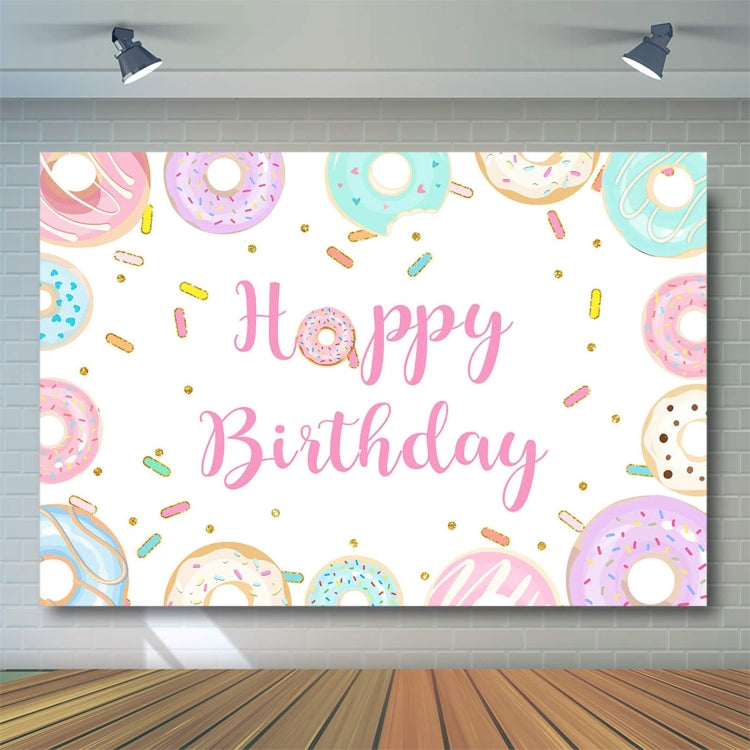 150x100cm Donut Cartoon Children Birthday Background Cloth