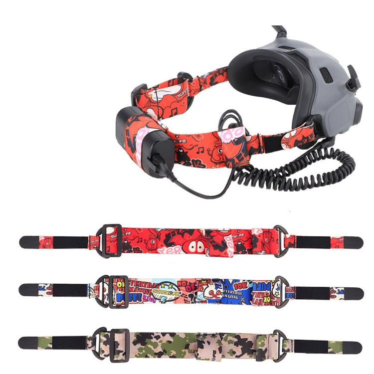 Red Color Headband Fixed Elastic Strap for DJI Avata / FPV Goggles V2 by Sunnylife TD487