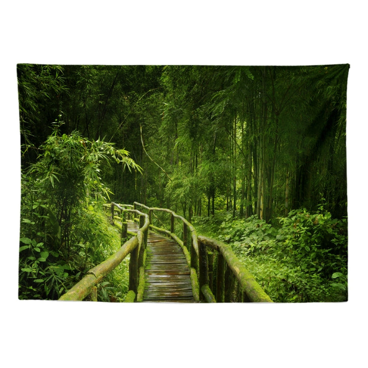 Lush Forest Scene Polyester Tapestry Background Cloth, 150x200cm, for Parties and Photography