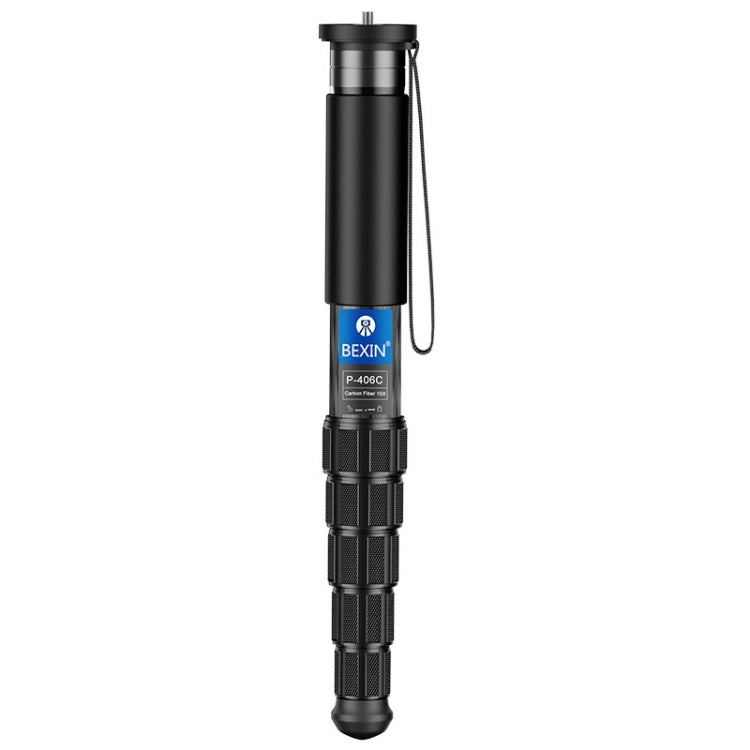 BEXIN P406CF-S Carbon Fiber Monopod with Retractable Design for Mobile Phone Live Streaming and Travel Photography