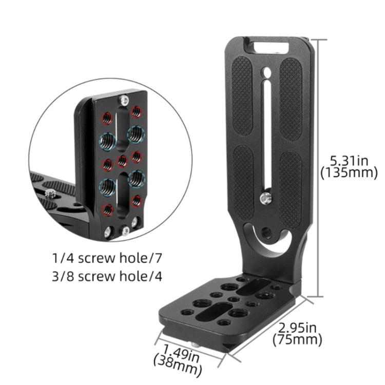BEXIN L130-50C Camera Quick Release Plate with L-shaped Vertical Board
