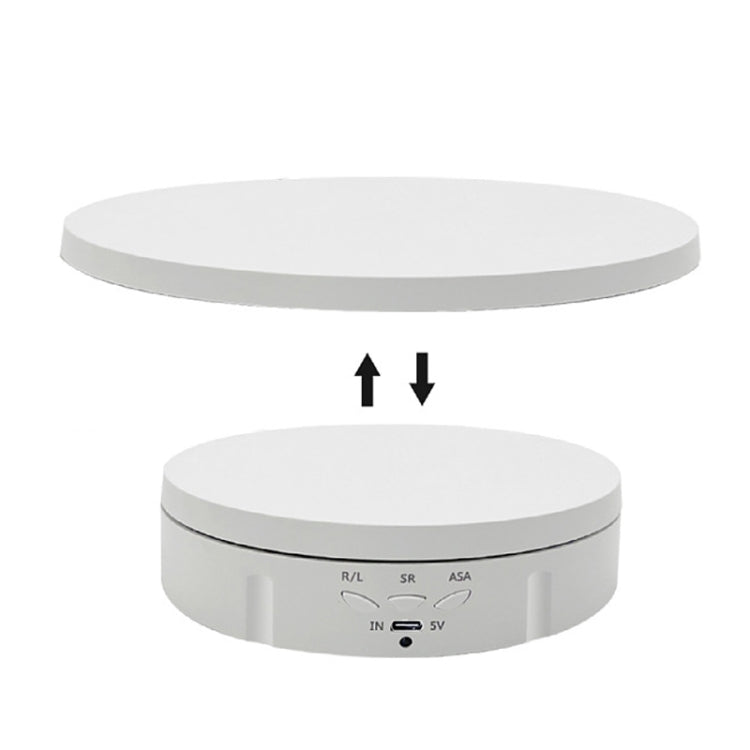 Rotating Jewelry Display Stand with Remote Control and Charging Function, White Button Color