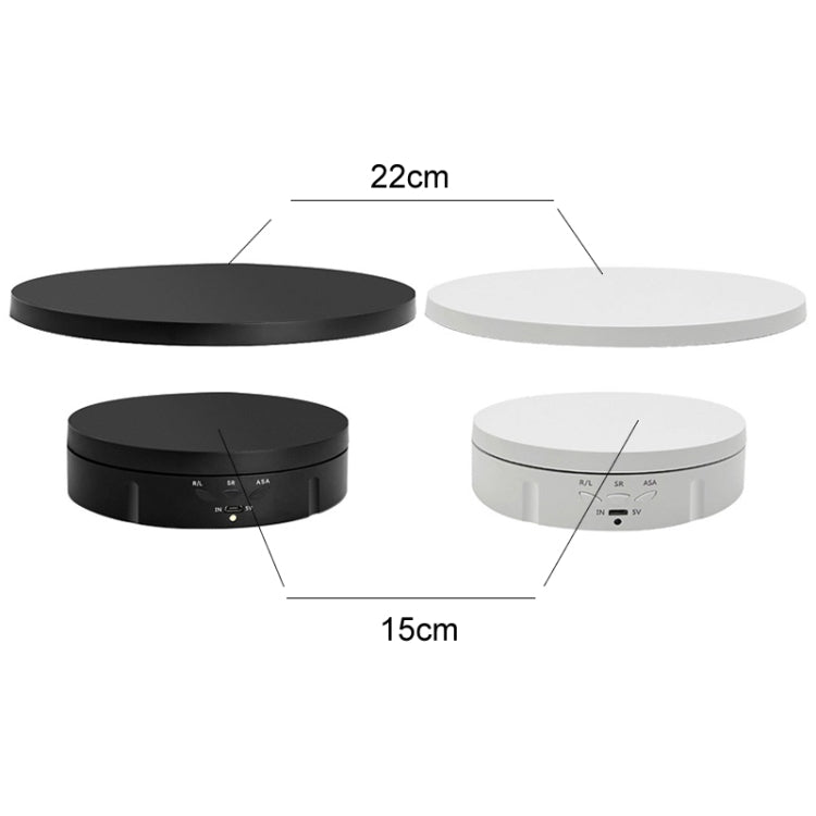 2-In-1 Black Remote Control Jewelry Display Stand with Charging Turntable