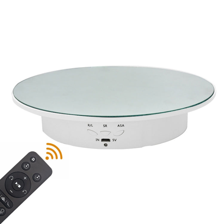 Electric Rotating Display Stand with Remote Control - 20cm White