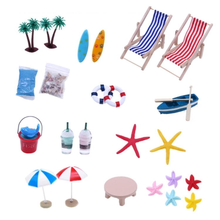 Miniature Beach Scene Ornament for DIY Dollhouse Gardens