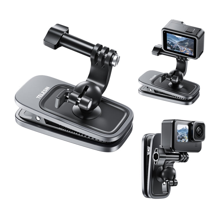 TELESIN 360 Degree Rotatable Backpack Clip Mount for Action Camera