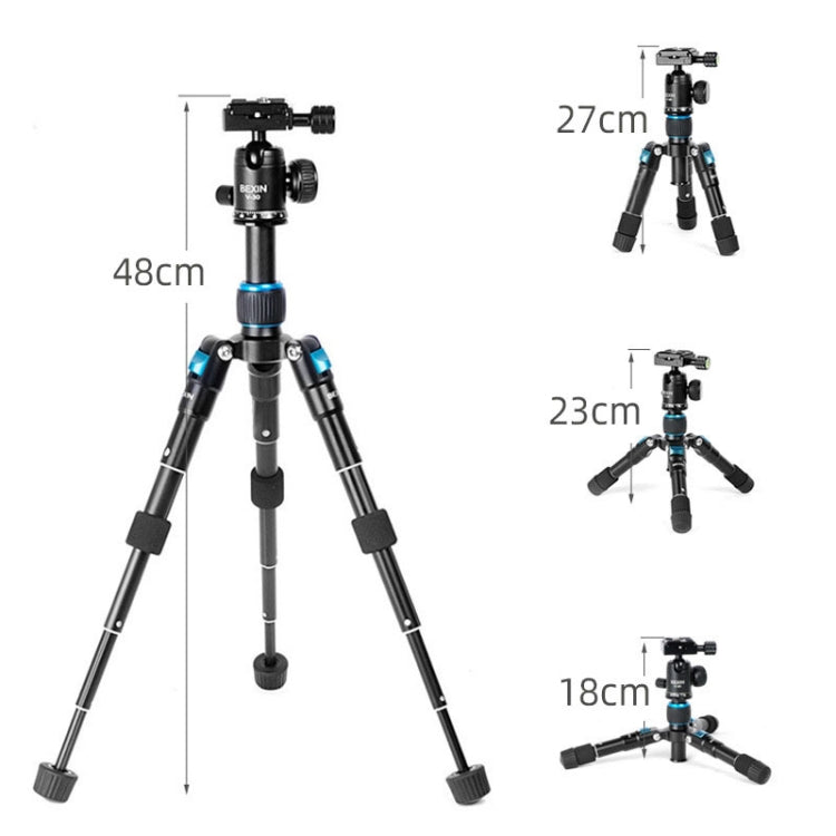 Adjustable Aluminum Alloy Desktop Camera Tripod Mini Portable Folding Live Tripod