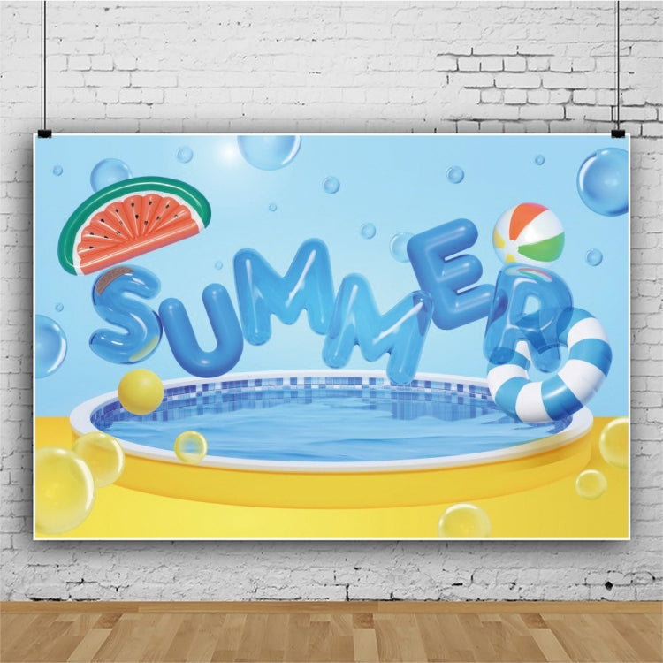 Summer Pool Party Backdrop: 80x120cm Swimming Ring Photography Background Cloth