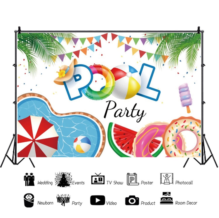 Summer Pool Party Swimming Ring Photography Background Cloth