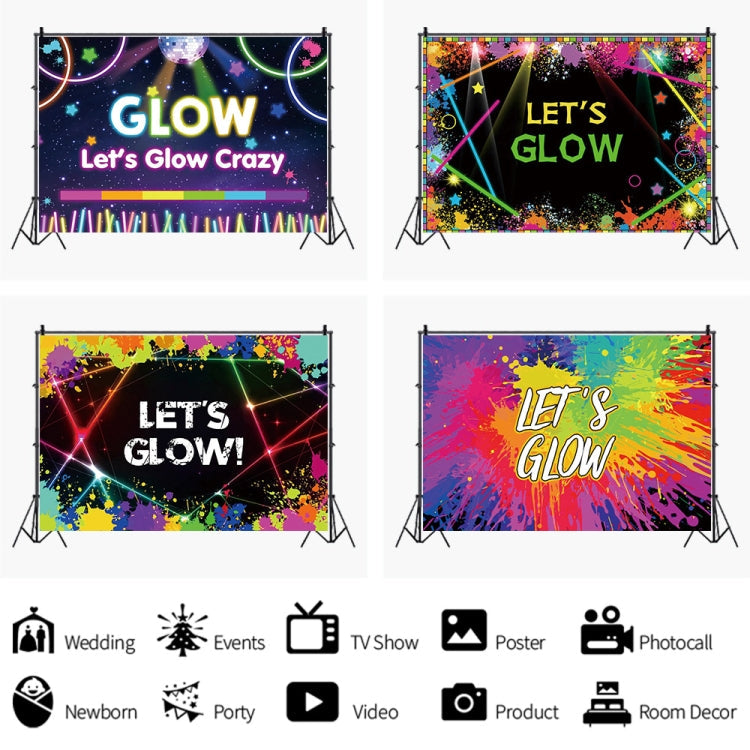 Colorful Graffiti Birthday Photography Backdrop Cloth