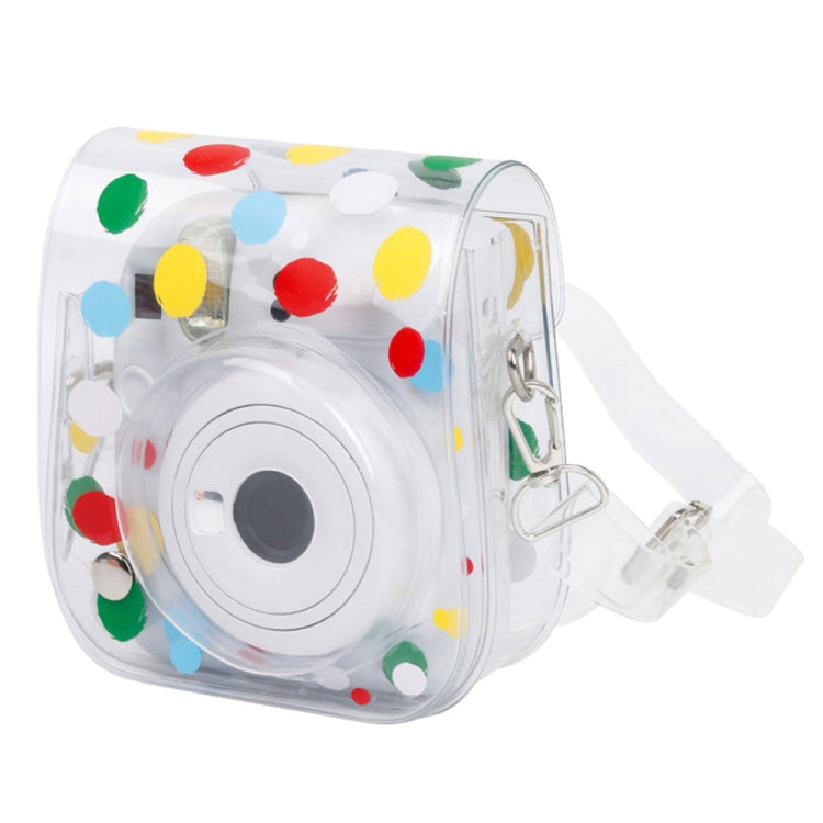 Transparent Digital Camera Case for Fujifilm Instax Mini 12 / 11 (Color Wave Dot)