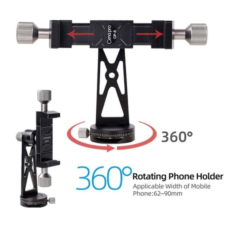 Cimapro 360-Degree Rotating Mobile Phone Clip Live Tripod Photography Stand
