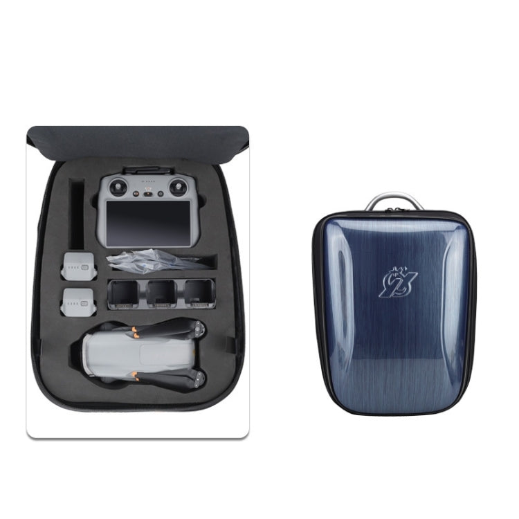 Blue Portable Hard Shell Storage Backpack for DJI AIR 3