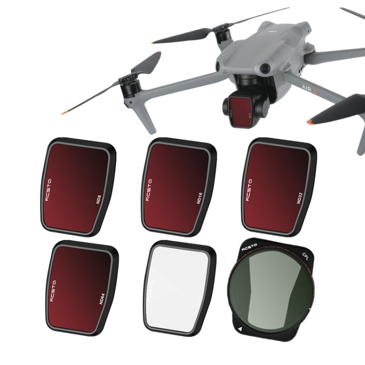 RCSTQ Multi-Layer Coating Waterproof Filter for DJI Air 3 - ND8/16/32/64 4-in-1