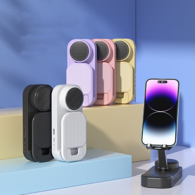 2-in-1 Bluetooth Speaker Stand with Adjustable Angle and Height (Black)