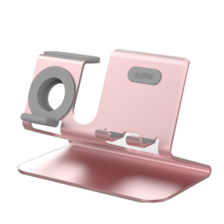 AhaStyle 3 In 1 Aluminum Alloy Stand (Rose Gold) for iPhone, AirPods, and Apple Watch Series