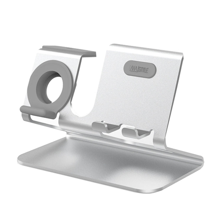 AhaStyle 3 In 1 Aluminum Alloy Stand for iPhone, AirPods, and Apple Watch Series - Silver