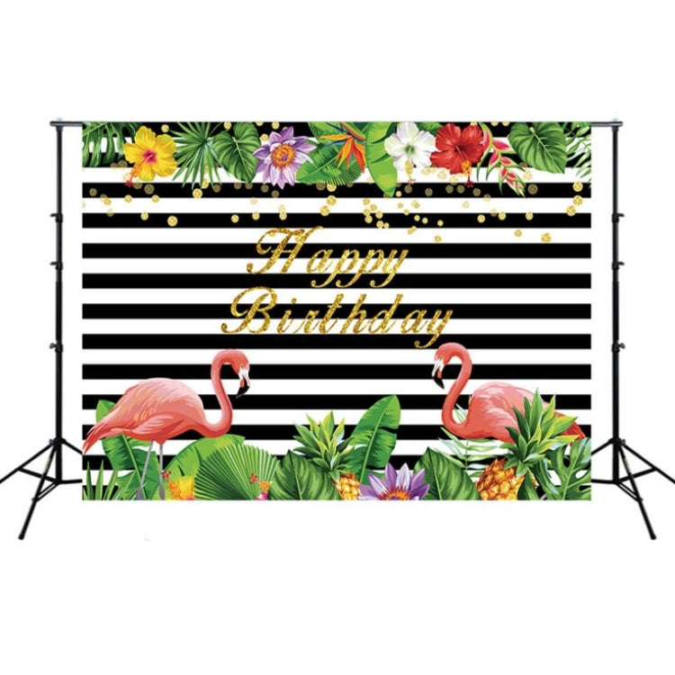 Flamingo Cartoon Photography Background Cloth - 2.1m x 1.5m