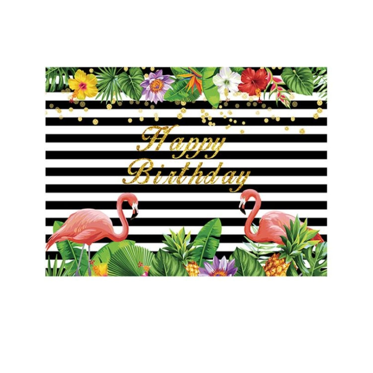 Flamingo Cartoon Photography Background Cloth - 2.1m x 1.5m