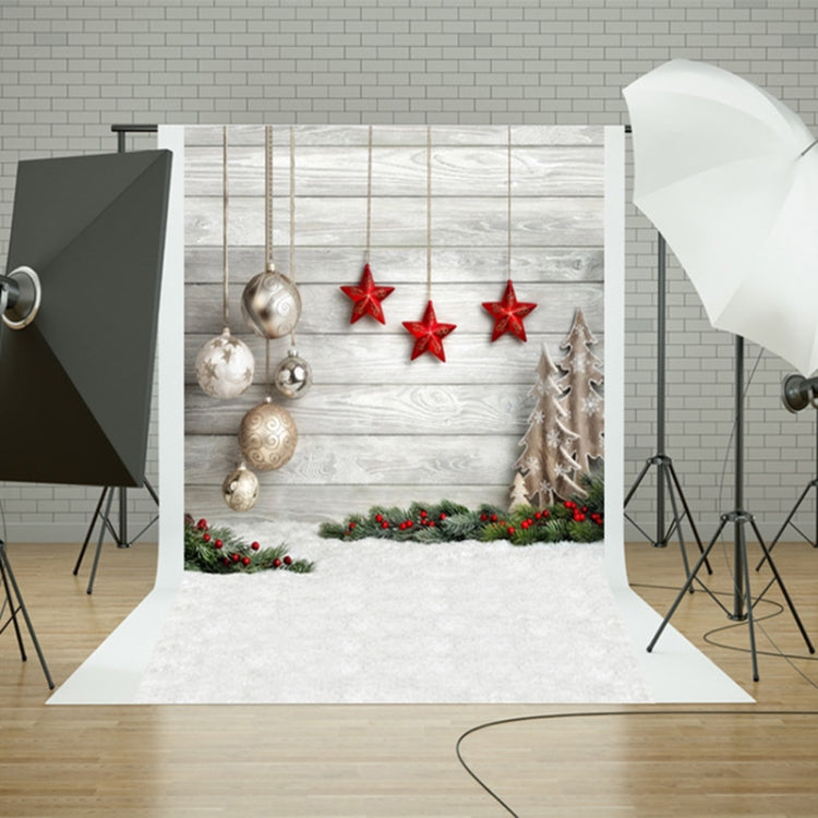 Snow Ground Wooden Wall Photography Background Cloth - 1.5m x 2.1m