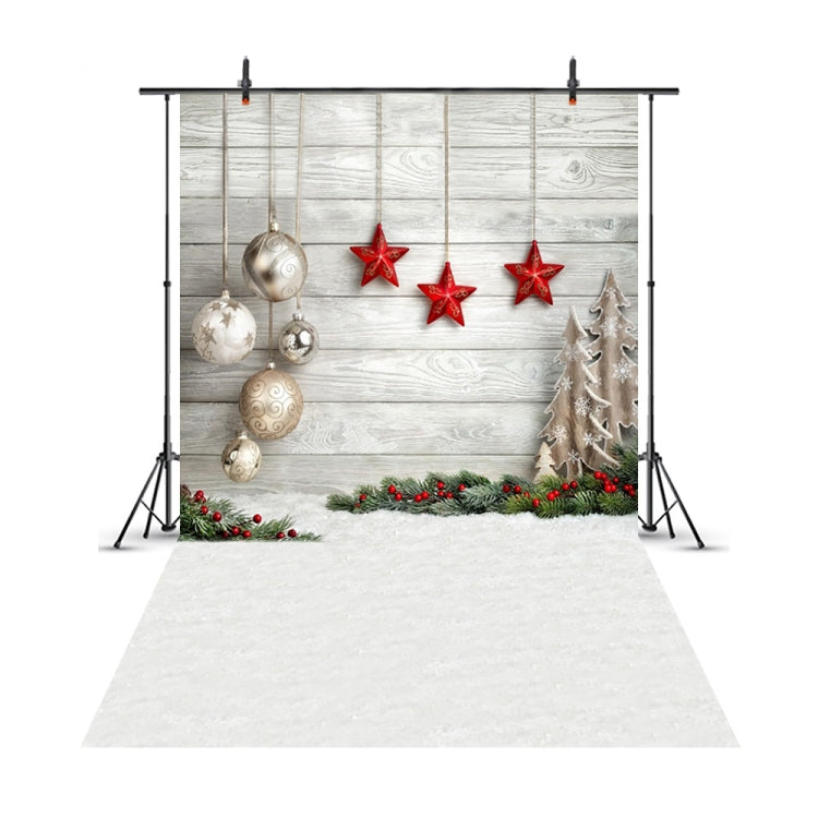 Snow Ground Wooden Wall Photography Background Cloth - 1.5m x 2.1m