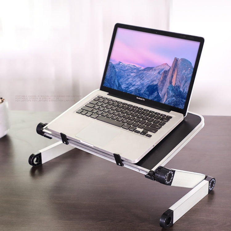 Portable 360 Degree Adjustable Laptop Stand in Black Aluminum Alloy