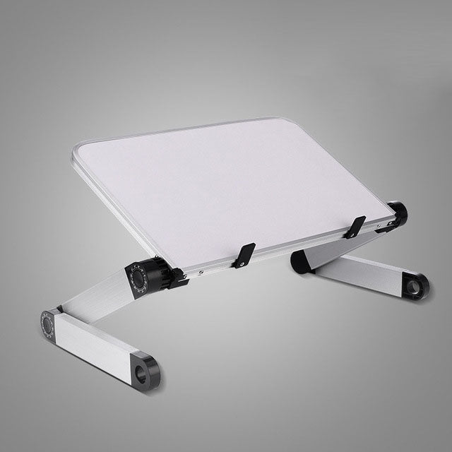 Adjustable Folding Laptop Stand in White Aluminum Alloy
