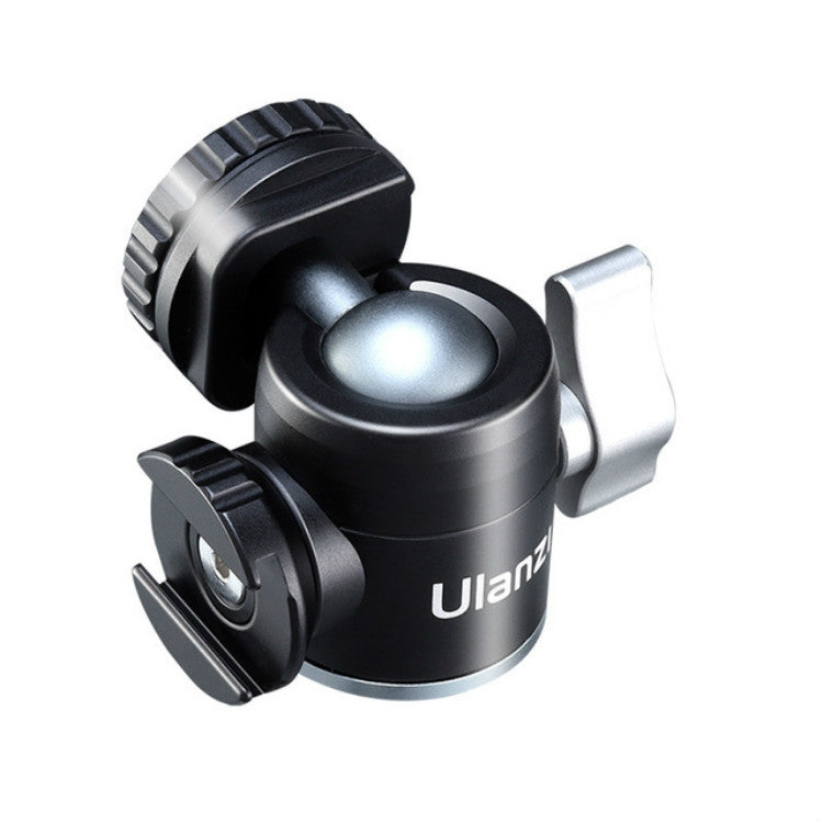 Ulanzi U-60 Mini Double Cold Shoes Metal Action Drag Tripod Ball Head