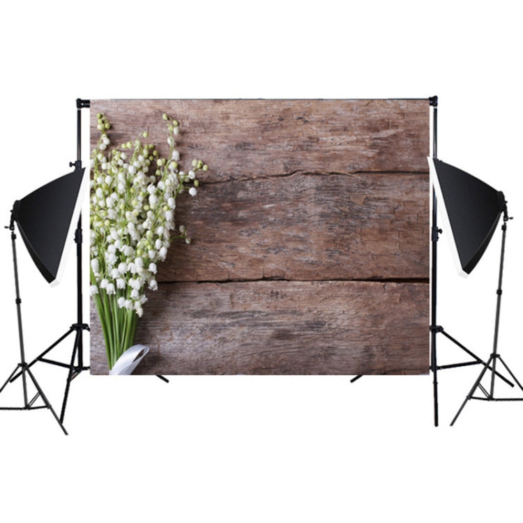 Wood Grain 3D Simulation Flower Branch Photography Background Cloth (1.25m x 0.8m, MB21)