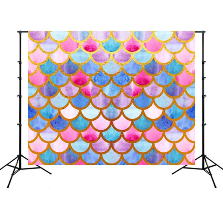 Enchanting Mermaid Scales 3D Children's Birthday Party Photo Background Cloth