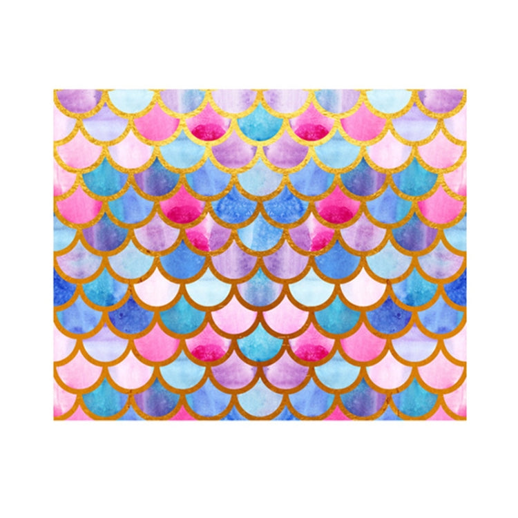 Enchanting Mermaid Scales 3D Children's Birthday Party Photo Background Cloth