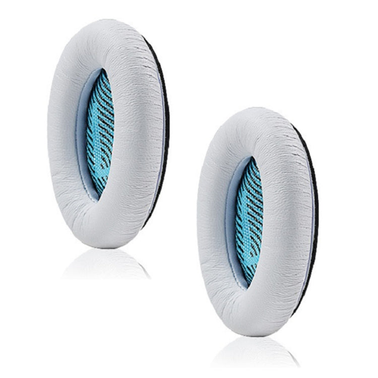 Deluxe Lambskin Leather Earphone Covers for BOSE QC15 / QC25 / QC35 (White)