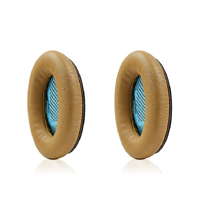 Khaki Lambskin Leather Earphone Covers for BOSE QC15 / QC25 / QC35 (2 PCS)