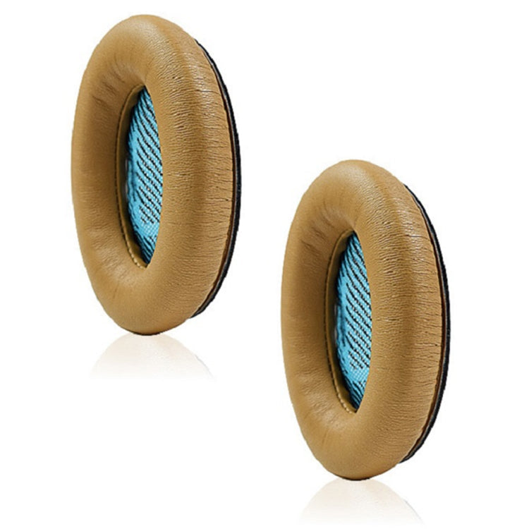 Khaki Lambskin Leather Earphone Covers for BOSE QC15 / QC25 / QC35 (2 PCS)