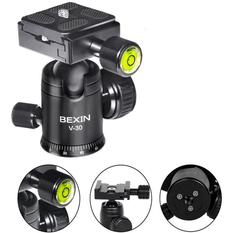 BEXIN 360 Degree Rotation Aluminum Alloy Tripod with 30mm Ball Head and Quick Release Plate