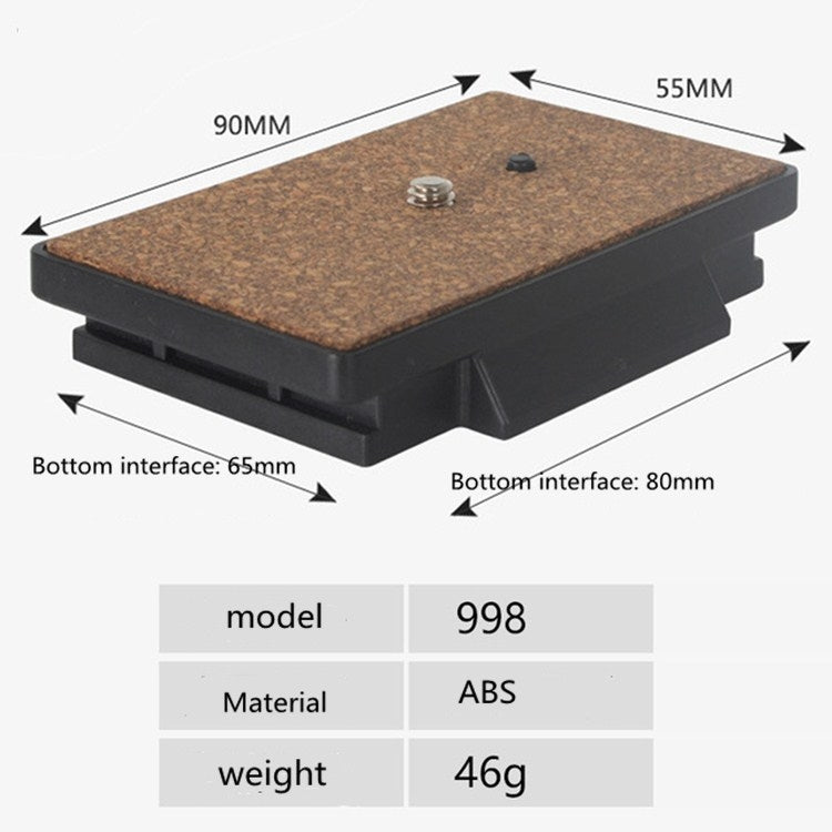 4 Piece BEXIN Tripod Quick Release Plate Set for YUNTENG 998