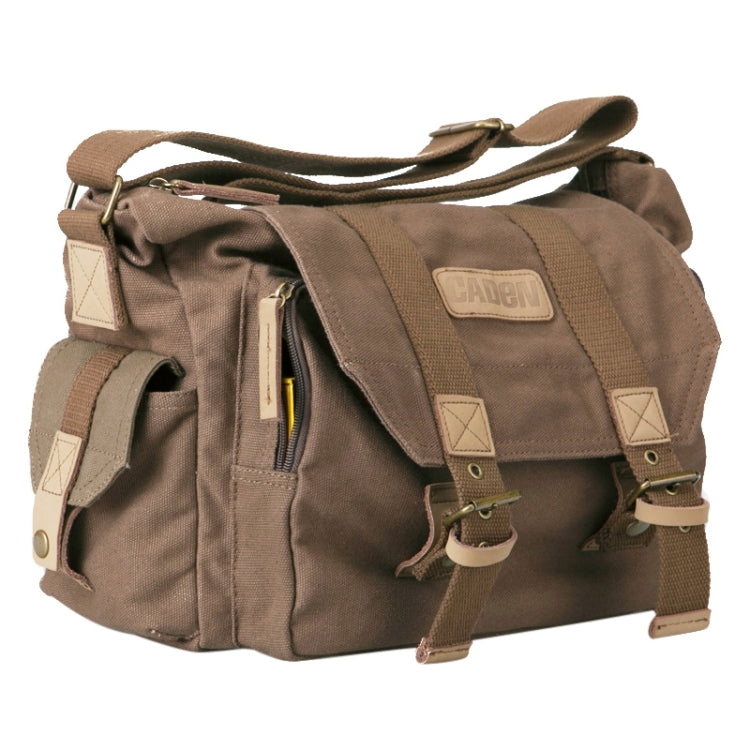 CADeN F1 Canvas Outdoor Leisure Camera Bag - Coffee