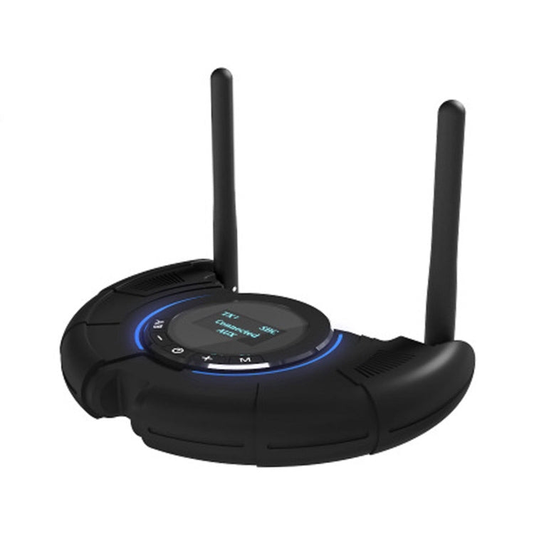 TX800 Optical Fiber Bluetooth 5.0 Transmitter Receiver with Dual Antennas & OLED Display