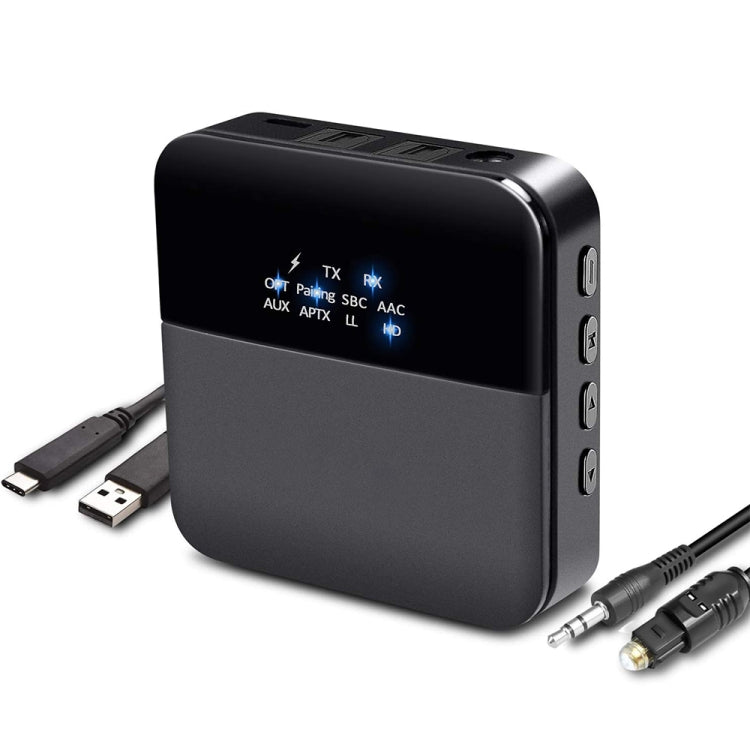 B20 2-in-1 Bluetooth 5.0 Audio Adapter Transmitter Receiver with Noise Reduction and Flexible Audio Formats